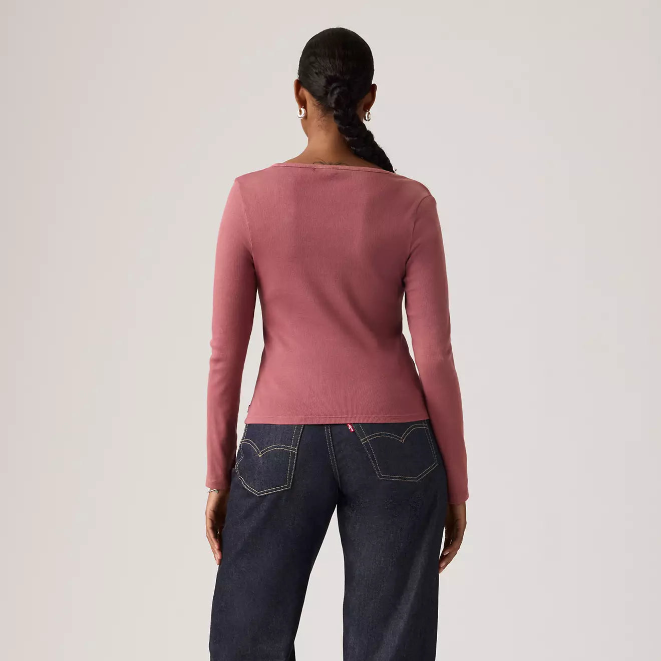 levi's® women's essential square neck long-sleeve tee 005IO0008S- Red – Levi's Hong Kong