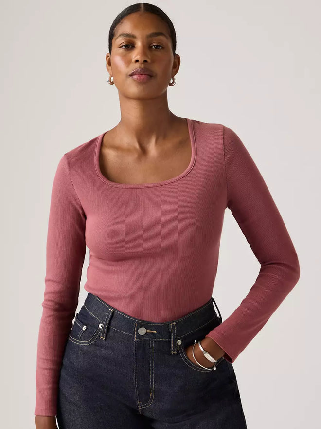 levi's® 方領長袖t恤 | 女裝 005IO0008S- Red  – Levi's 香港