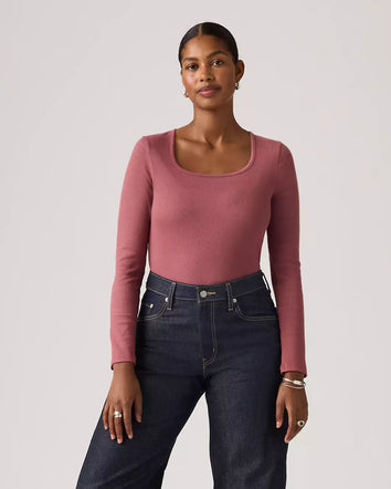 levi's® 方領長袖t恤 | 女裝 005IO0008S- Red  – Levi's 香港