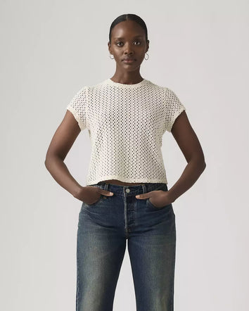 levi's® women's fiona flower lace tee 005IQ0000XS- White  – Levi's Hong Kong