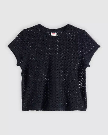 levi's® women's fiona flower lace tee 005IQ0001XS- Black  – Levi's Hong Kong
