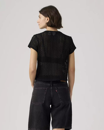 levi's® women's fiona flower lace tee 005IQ0001XS- Black  – Levi's Hong Kong