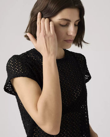 levi's® women's fiona flower lace tee 005IQ0001XS- Black  – Levi's Hong Kong