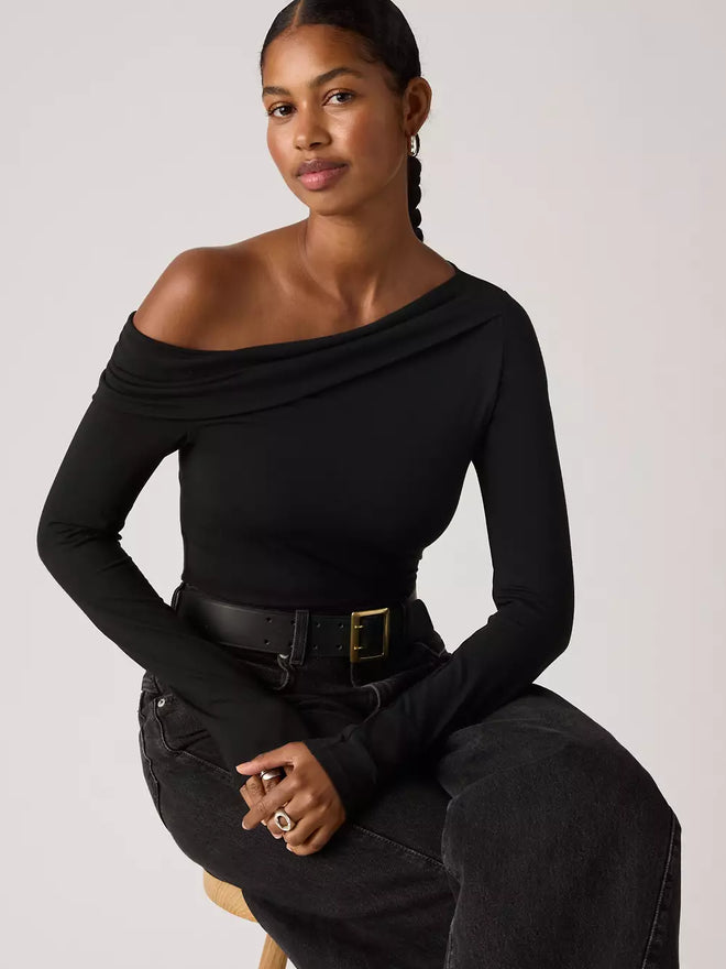 levi's® women's clara off shoulder long-sleeve top 005IT0000M- Multicolor  – Levi's Hong Kong
