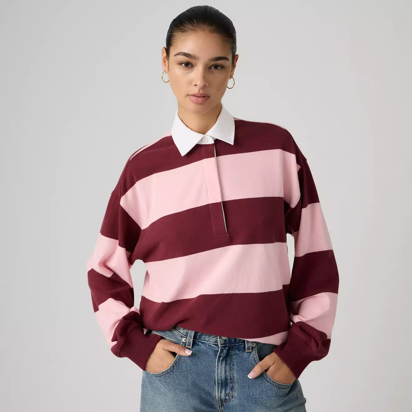 levi's® reenie 欖球長袖上衣 | 女裝 005IY0001XS- Multicolor – Levi's 香港