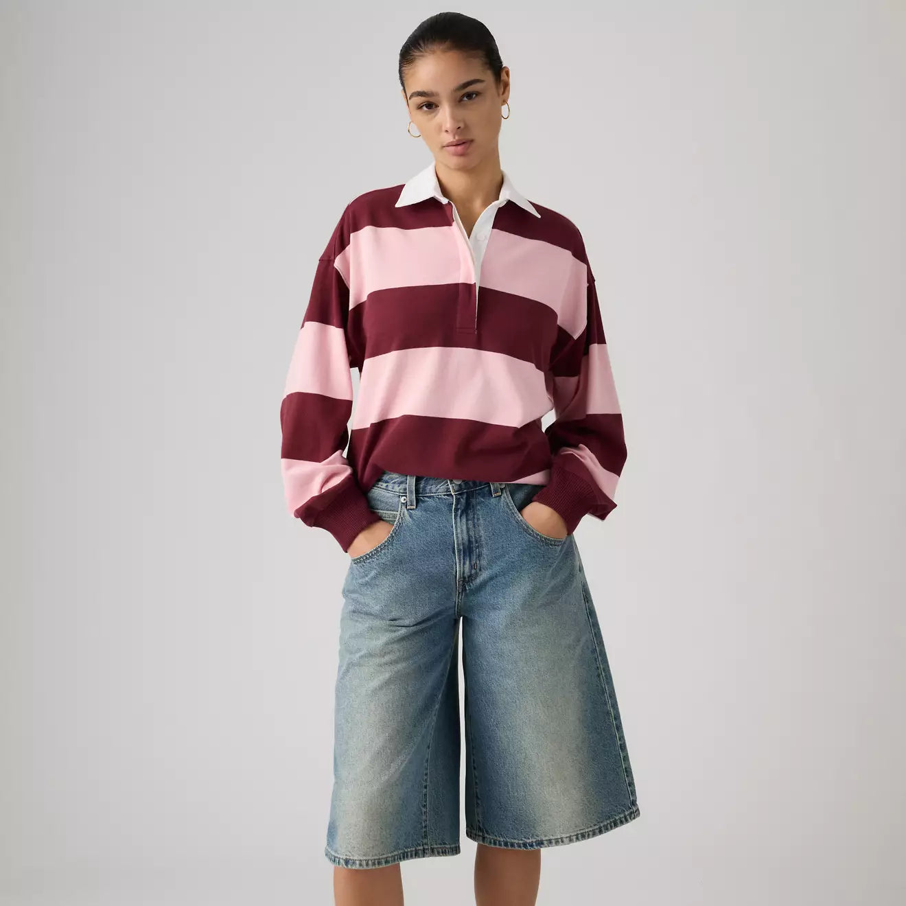 levi's® reenie 欖球長袖上衣 | 女裝 005IY0001XS- Multicolor – Levi's 香港