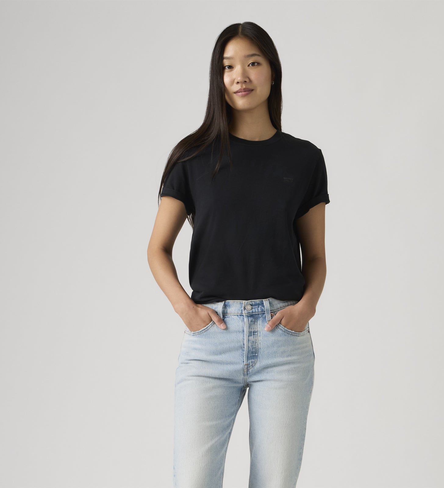 levi's® women's favorite cotton tee 005J20049XS- Black – Levi's Hong Kong