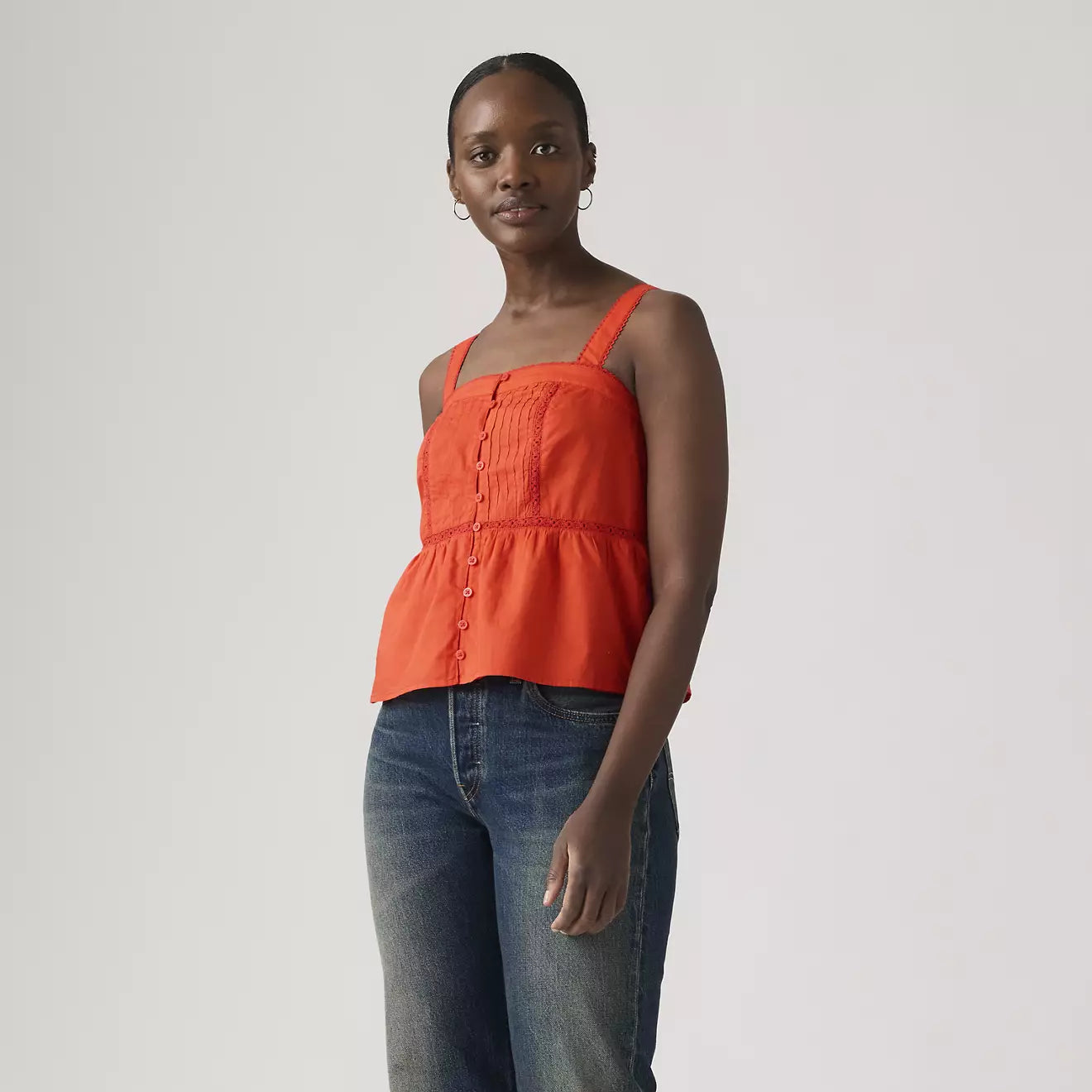 levi's® mimi 襯衫 | 女裝   005KV0003XS- Red – Levi's 香港