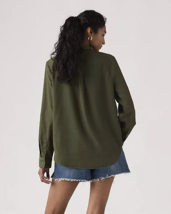 levi's® elaine 工裝襯衫 | 女裝   005NJ0009XS- Green  – Levi's 香港