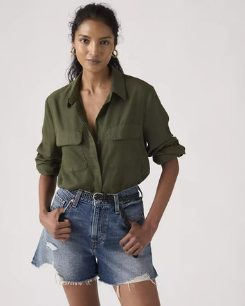 levi's® elaine 工裝襯衫 | 女裝   005NJ0009XS- Green  – Levi's 香港