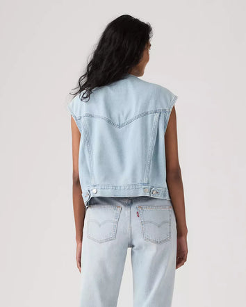 levi's® 無領短版90年代背心 | 女裝 005NP0001XS- Medium Indigo  – Levi's 香港