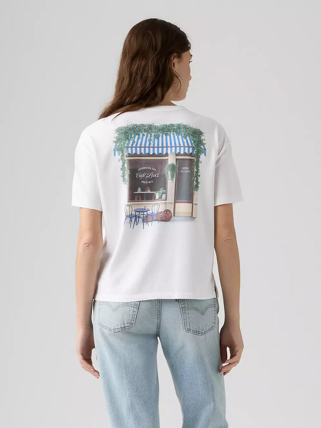 levi's® graphic vintage 復古短袖圖案 t 恤 | 女裝   005OY0041S- White  – Levi's 香港