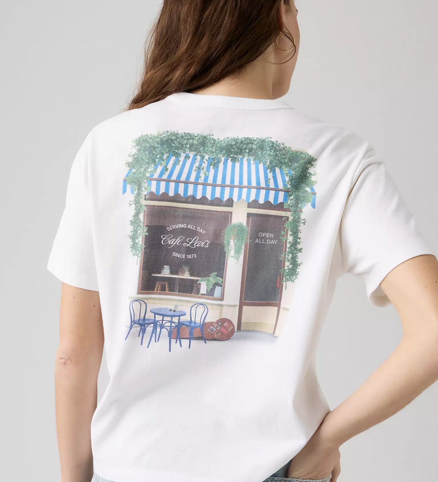 levi's® graphic vintage 復古短袖圖案 t 恤 | 女裝   005OY0041XS- White – Levi's 香港