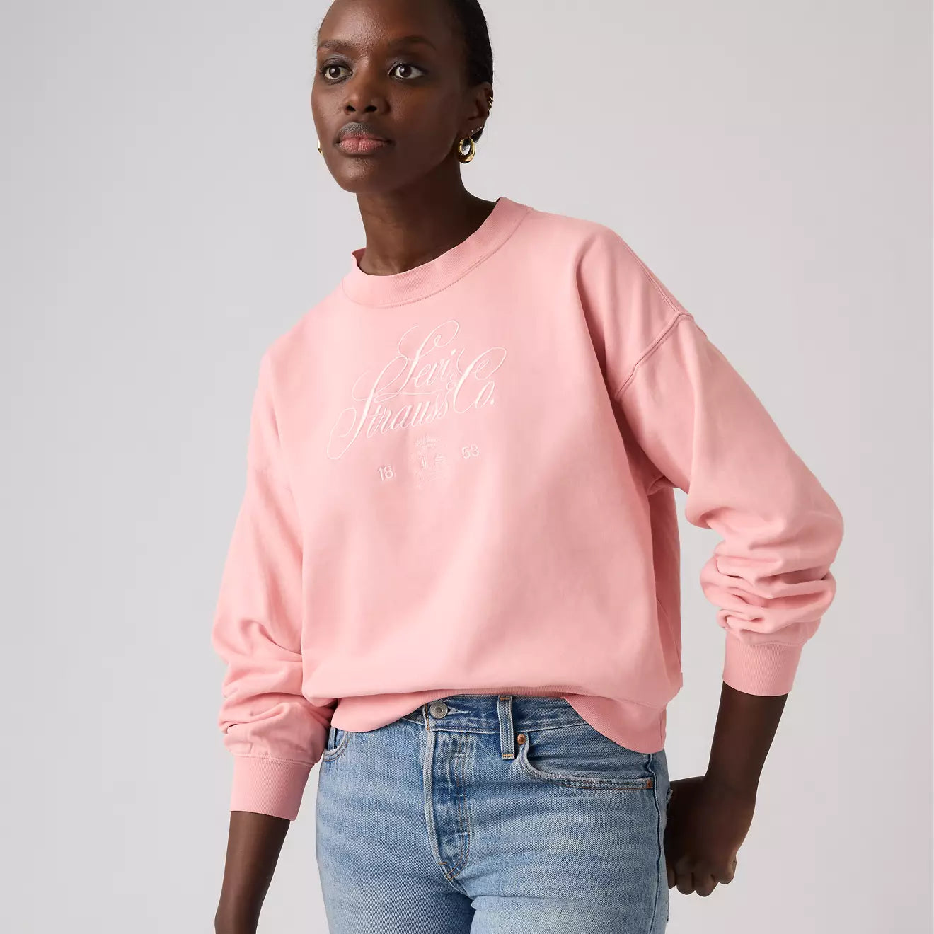 levi's® women's graphic vintage boxy sweatshirt 005OZ0014XS- Pink – Levi's Hong Kong