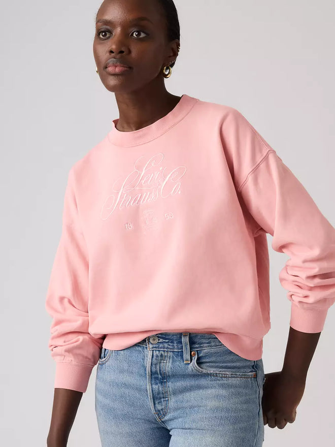 levi's® 圖案復古寬鬆衛衣 | 女裝 005OZ0014XS- Pink  – Levi's 香港