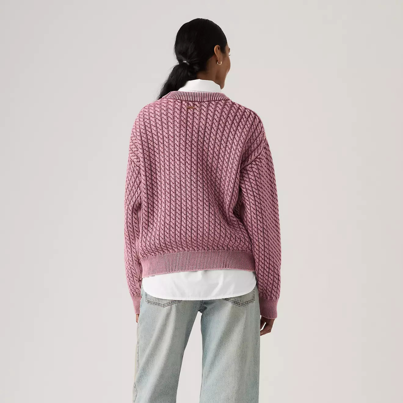 levi's® leilah 纜繩圓領毛衣 | 女裝 0063A0000XS- Pink – Levi's 香港