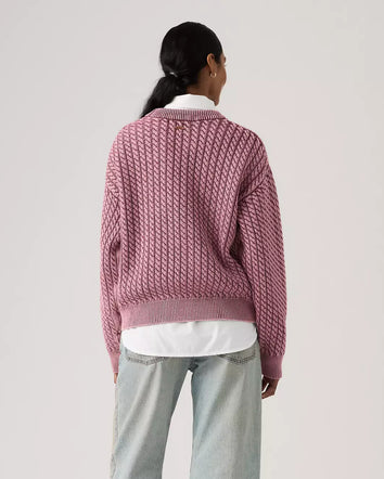 levi's® leilah 纜繩圓領毛衣 | 女裝 0063A0000XS- Pink  – Levi's 香港