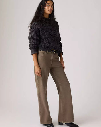 levi's® leilah 纜繩圓領毛衣 | 女裝 0063A0001XS- Black  – Levi's 香港