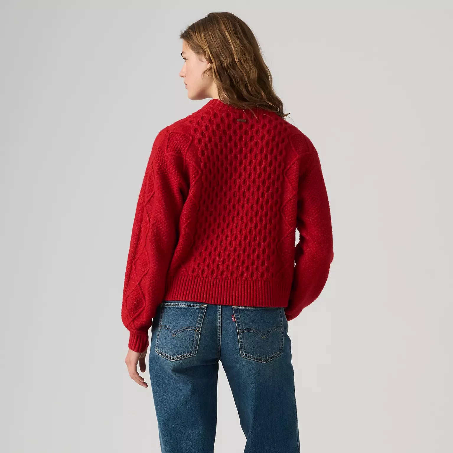 levi's® charlotte 圓領開襟毛衣 | 女裝 007VG0010XS- Red – Levi's 香港
