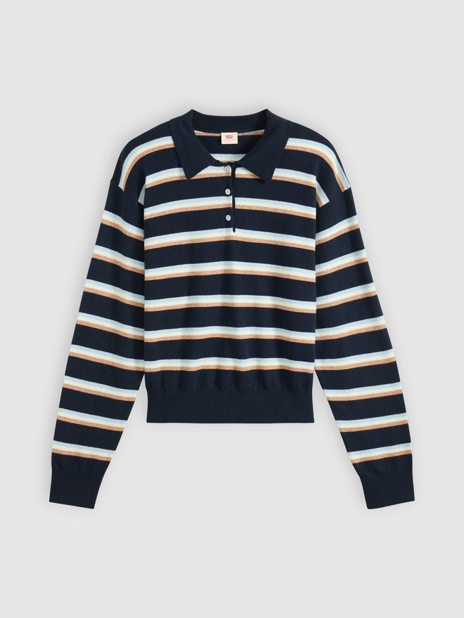 rosé朴彩英同款 levi's® supersoft 長袖 polo 衫 | 女裝 007VY0004XXS- Jade Stripe Navy Blazer - Multi-Color  – Levi's 香港