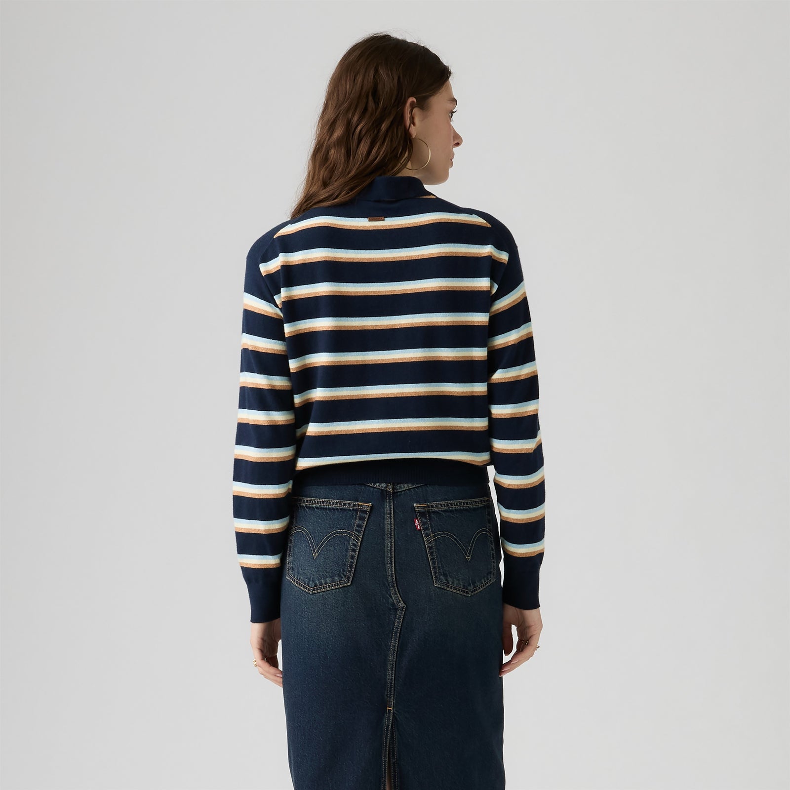 rosé朴彩英同款 levi's® supersoft 長袖 polo 衫 | 女裝 007VY0004XXS- Jade Stripe Navy Blazer - Multi-Color – Levi's 香港