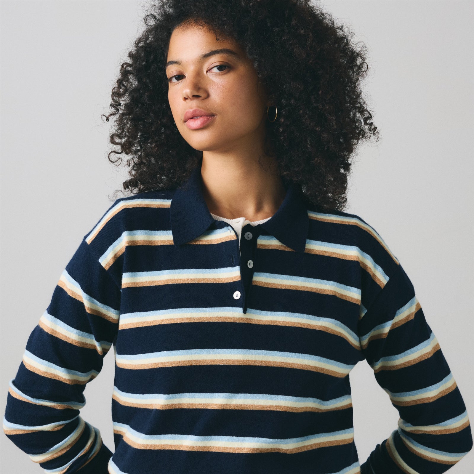 rosé朴彩英同款 levi's® supersoft 長袖 polo 衫 | 女裝 007VY0004XXS- Jade Stripe Navy Blazer - Multi-Color – Levi's 香港