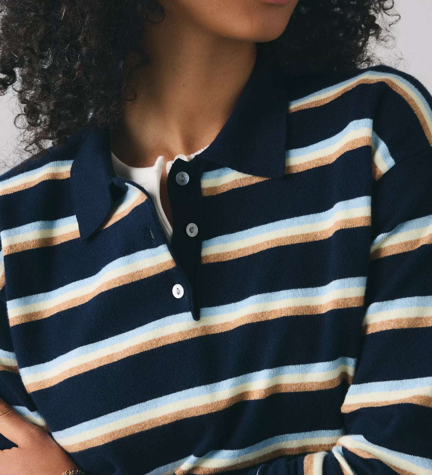 levi's® supersoft 長袖 polo 衫 | 女裝 007VY0004XXS- Jade Stripe Navy Blazer - Multi-Color – Levi's 香港