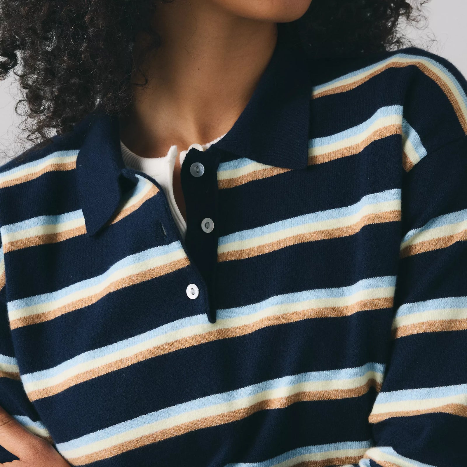 rosé朴彩英同款 levi's® supersoft 長袖 polo 衫 | 女裝 007VY0004XXS- Jade Stripe Navy Blazer - Multi-Color – Levi's 香港