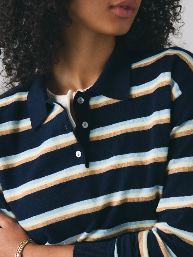 rosé朴彩英同款 levi's® supersoft 長袖 polo 衫 | 女裝 007VY0004XXS- Jade Stripe Navy Blazer - Multi-Color  – Levi's 香港