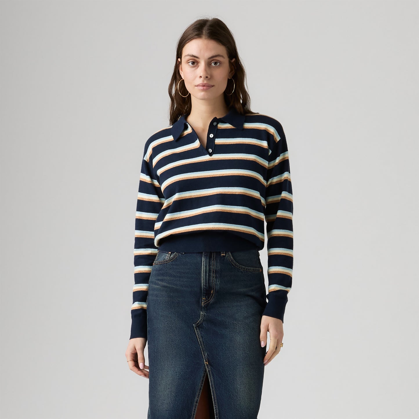 Levi's® Supersoft 長袖 Polo 衫 | 女裝