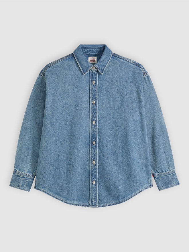 rosé朴彩英同款 levi's® jordan 牛仔襯衫 | 女裝 007WZ0011XS- Losing My Mind - Blue  – Levi's 香港
