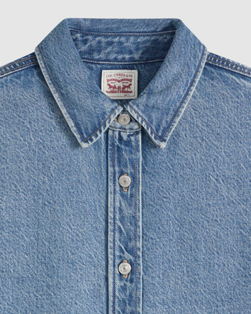 levi's® jordan 牛仔襯衫 | 女裝 007WZ0011XS- Blue  – Levi's 香港