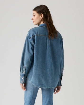levi's® jordan 牛仔襯衫 | 女裝 007WZ0011XS- Blue  – Levi's 香港