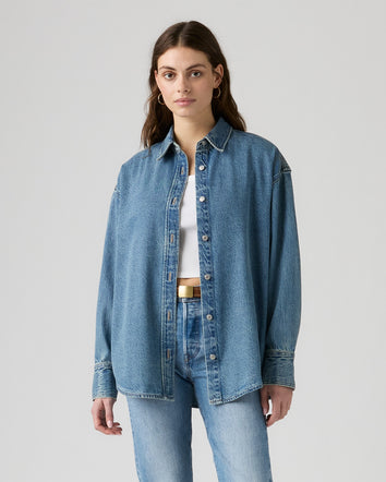 levi's® jordan 牛仔襯衫 | 女裝 007WZ0011XS- Blue  – Levi's 香港