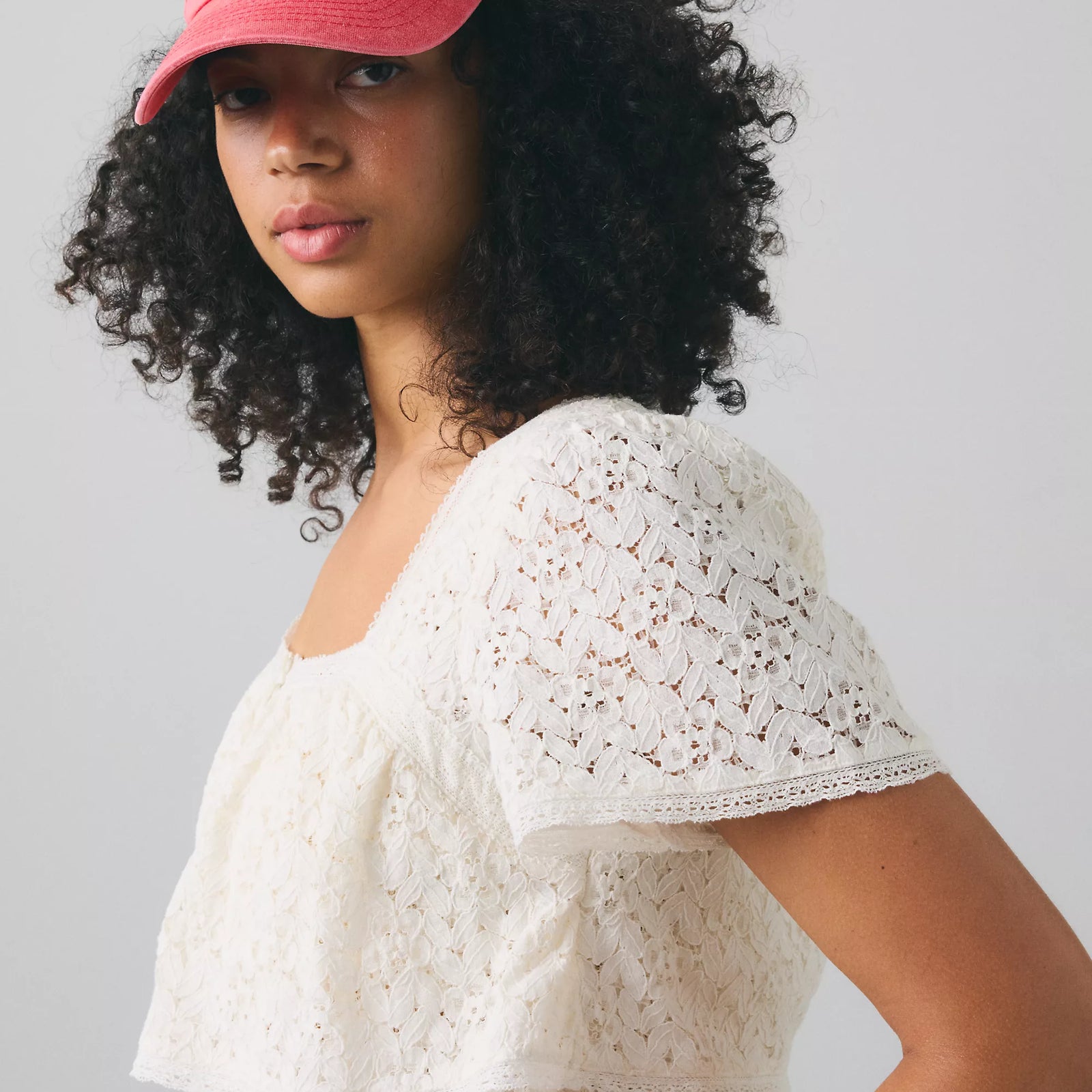 levi's® dom short-sleeve lace 短袖蕾絲襯衫 | 女裝   007XH0005XS- White – Levi's 香港