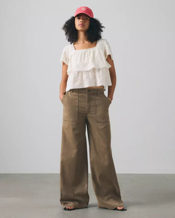 levi's® dom short-sleeve lace 短袖蕾絲襯衫 | 女裝   007XH0005XS- White  – Levi's 香港