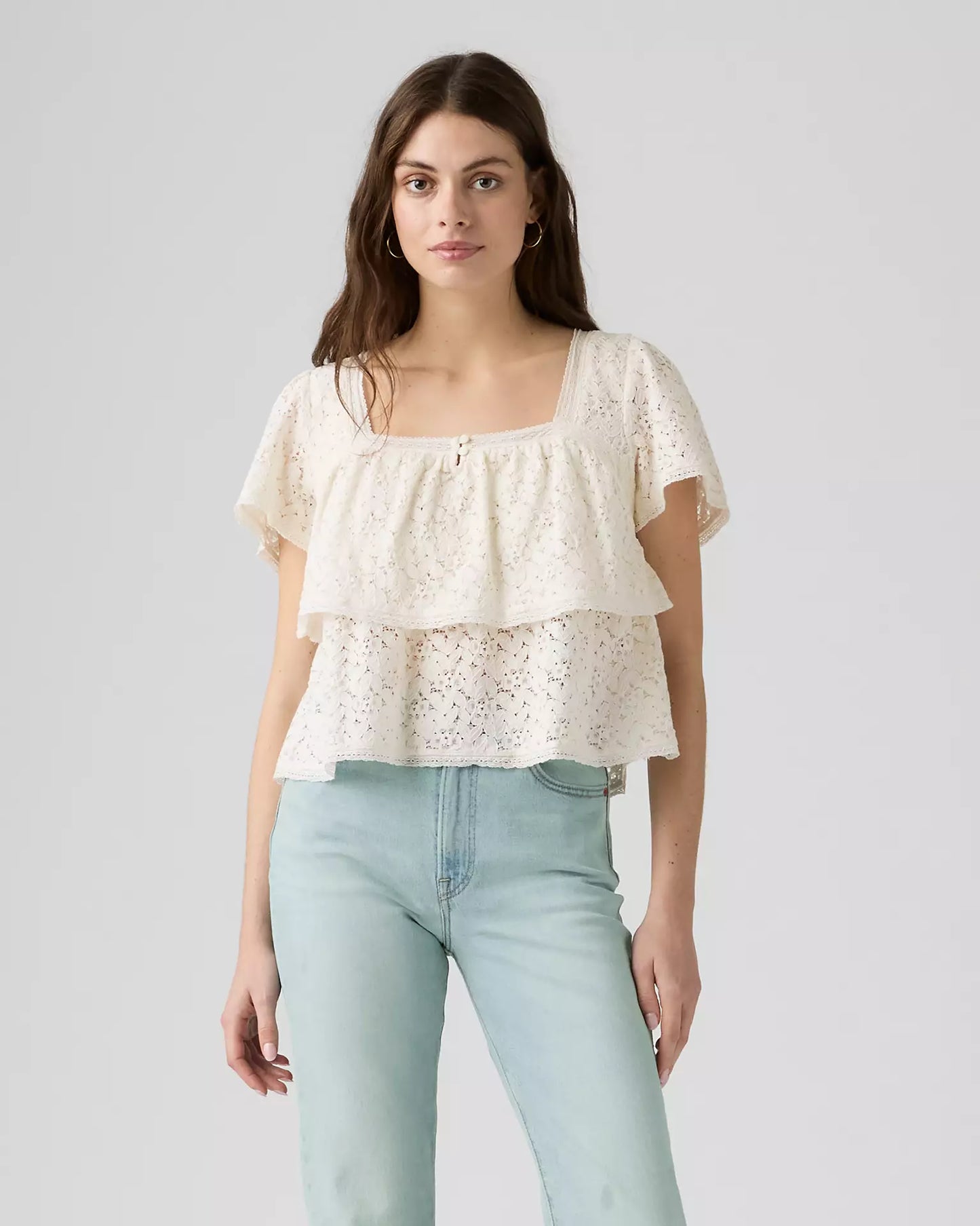 Levi's® Women's Dom Short-Sleeve Lace Blouse