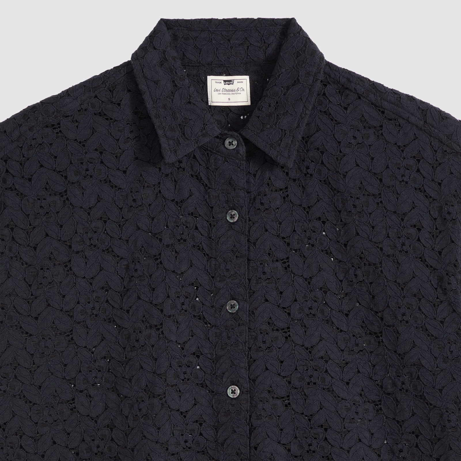 levi's® harlie 短袖蕾絲襯衫 | 女裝 007XJ0005XS- Black – Levi's 香港