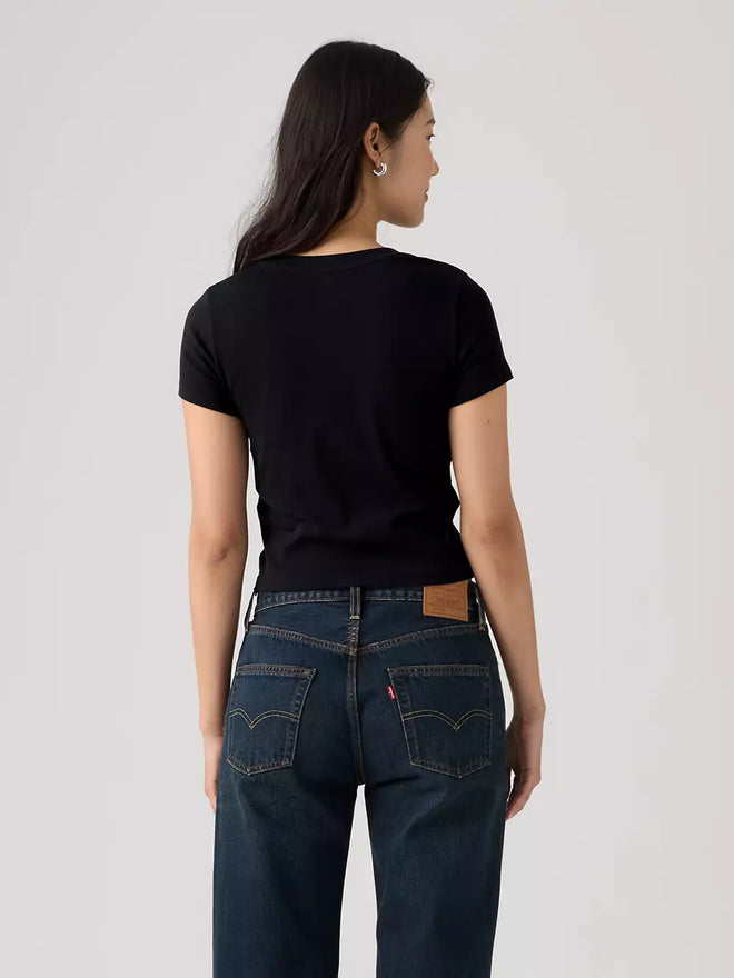 levi's® essential baby tee 基本款修身 t 恤 | 女裝   0085R0001XS- Black  – Levi's 香港
