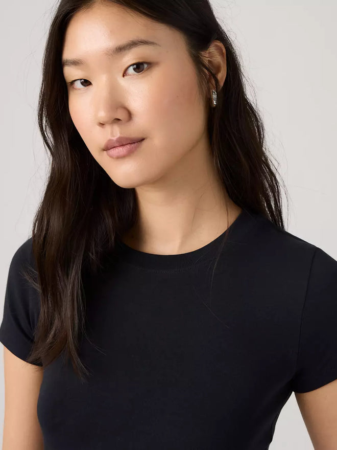 levi's® essential baby tee 基本款修身 t 恤 | 女裝   0085R0001XS- Black  – Levi's 香港