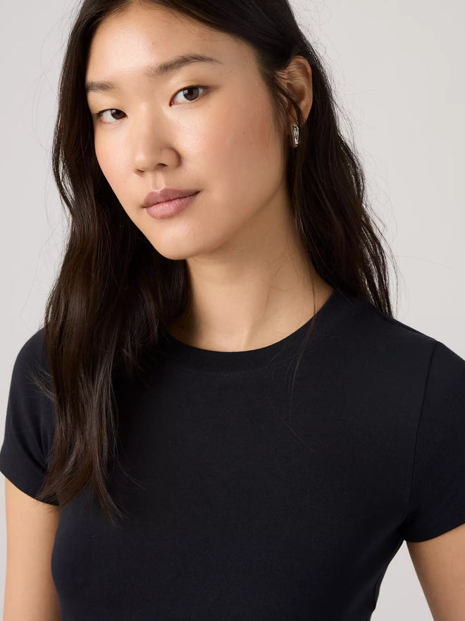 levi's® essential baby tee 基本款修身 t 恤 | 女裝   0085R0001XS- Black  – Levi's 香港
