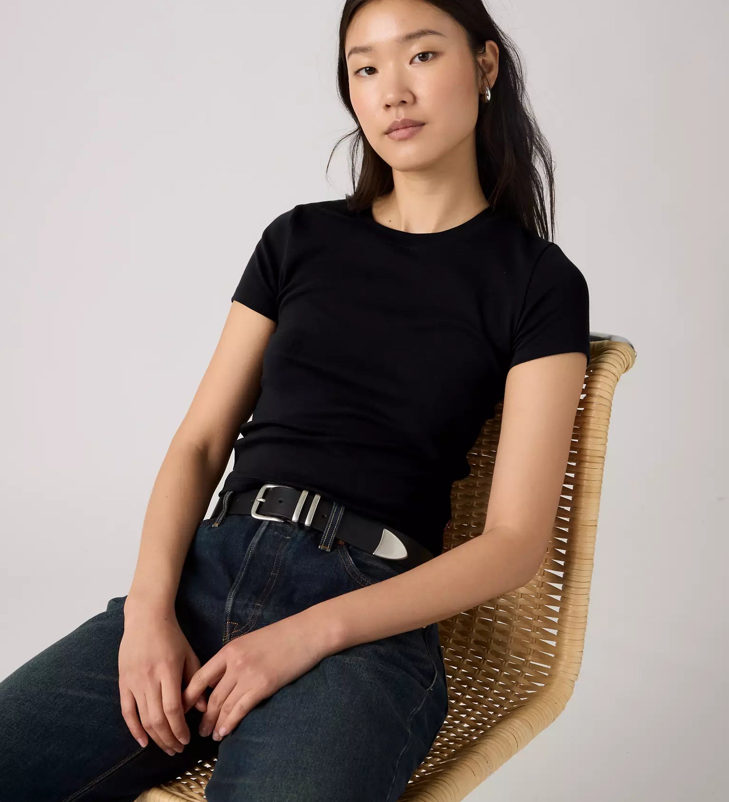 levi's® essential baby tee 基本款修身 t 恤 | 女裝   0085R0001XS- Black – Levi's 香港