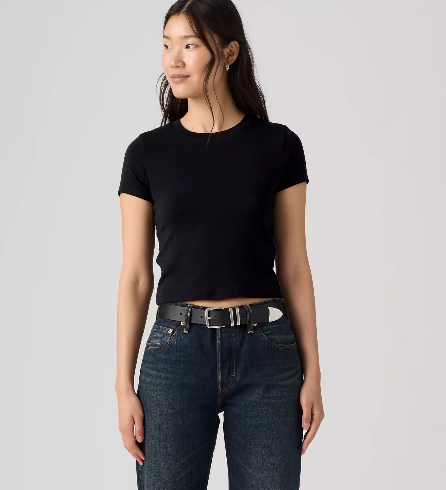levi's® essential baby tee 基本款修身 t 恤 | 女裝   0085R0001XS- Black – Levi's 香港