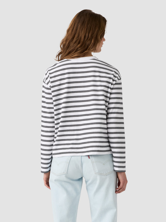 rosé朴彩英同款 levi's® vintage 長袖 t 恤 | 女裝 0085S0013XXS- Paloma Stripe Bright White - White  – Levi's 香港