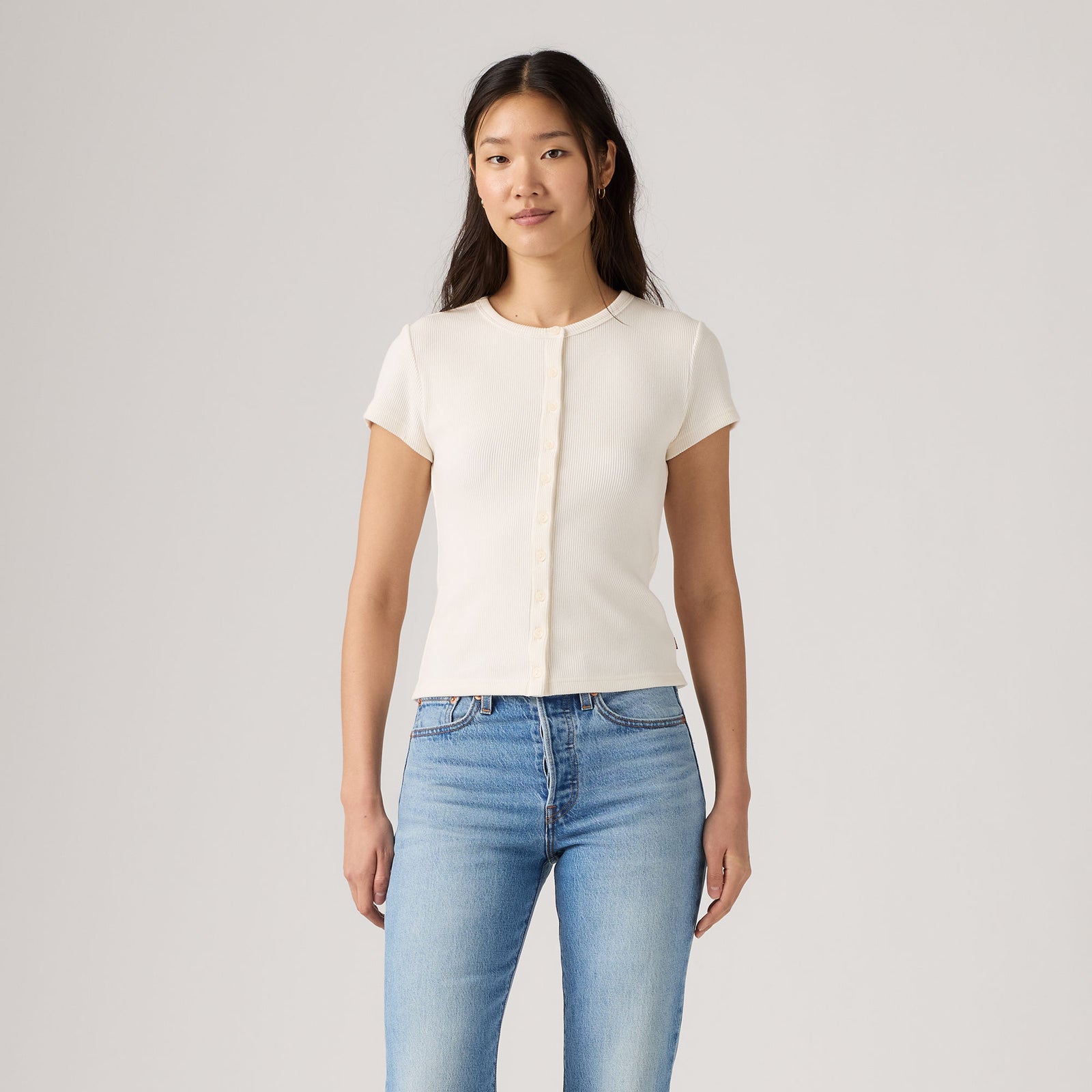levi's® women's rory button-through shirt 0086M0001XS- White – Levi's Hong Kong