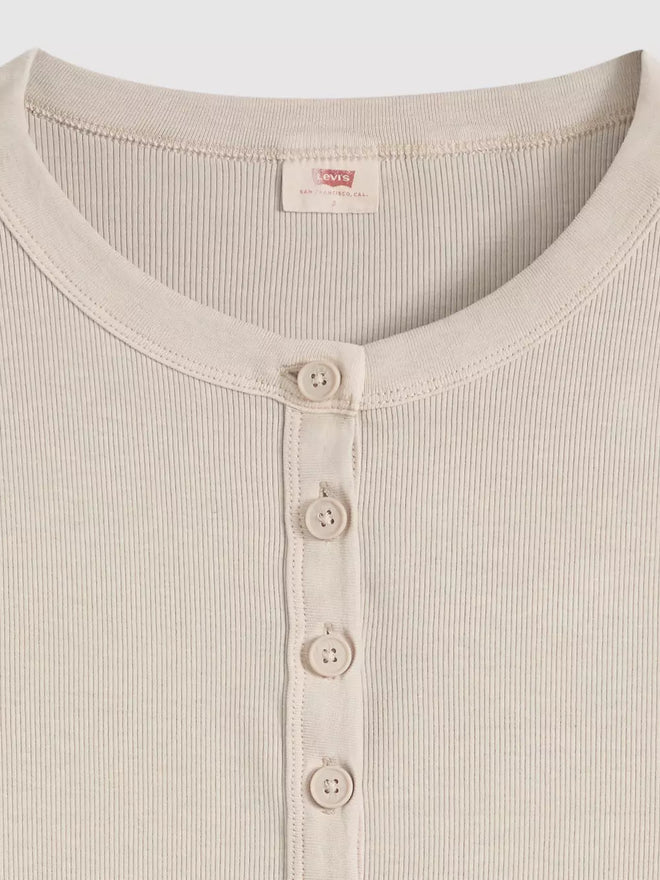 levi's® women's essential long-sleeve henley 0086R0008XS- Grey  – Levi's Hong Kong