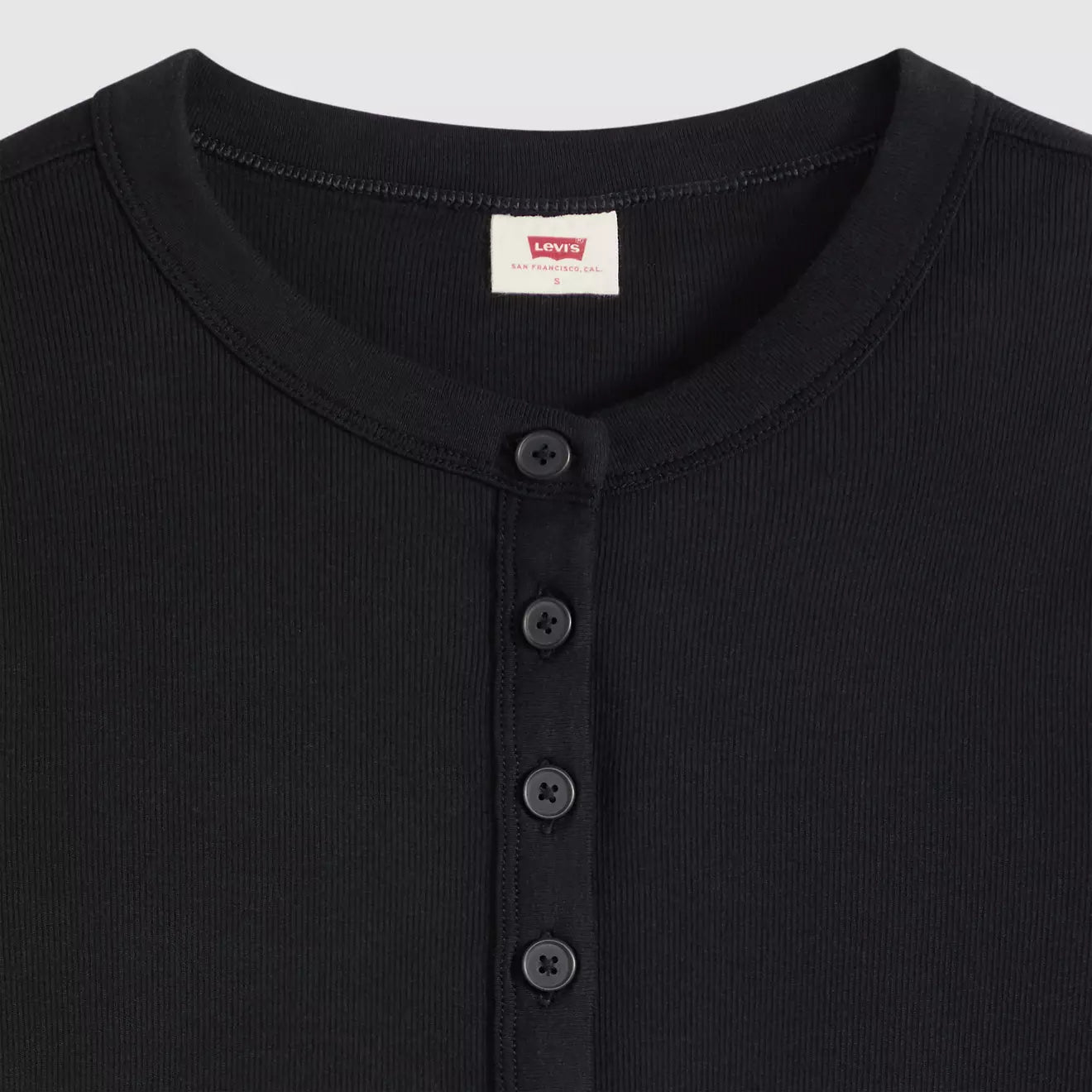 levi's® women's essential long-sleeve henley 0086R0011XS- Black – Levi's Hong Kong