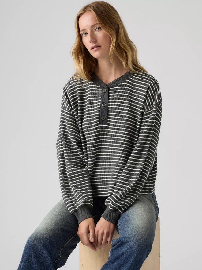 levi's® dry goods 寬鬆長袖亨利領上衣 | 女裝 0087F0008XS- Multicolor  – Levi's 香港