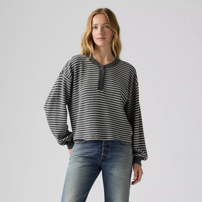 Levi's® Dry Goods 寬鬆長袖亨利領上衣 | 女裝