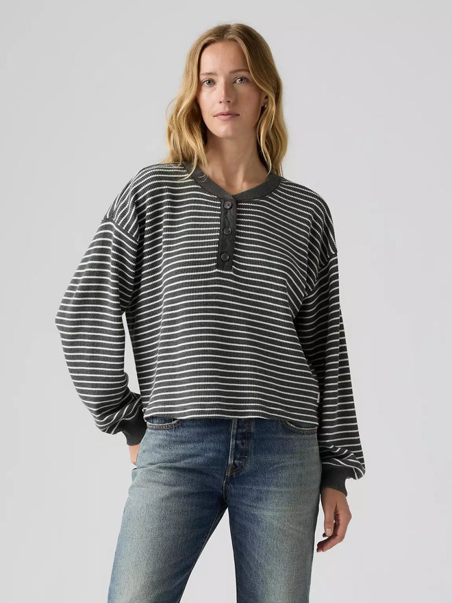 levi's® women's dry goods relaxed long-sleeve henley 0087F0008XS- Multicolor  – Levi's Hong Kong